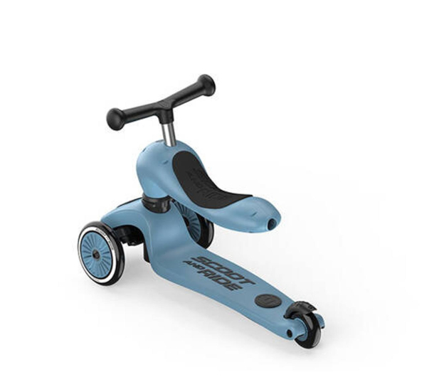 Scoot & Ride Highwaykick 1 Push and Go 2w1 Jeździk i hulajnoga Steel - 1325352 - zdjęcie 3